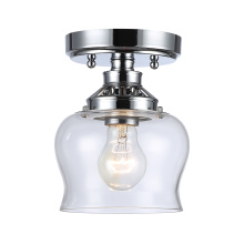 Golden Canada 3610-SF CH-CLR - Wry Lighting Daphne 1-light Semi-Flush Mount in Chrome